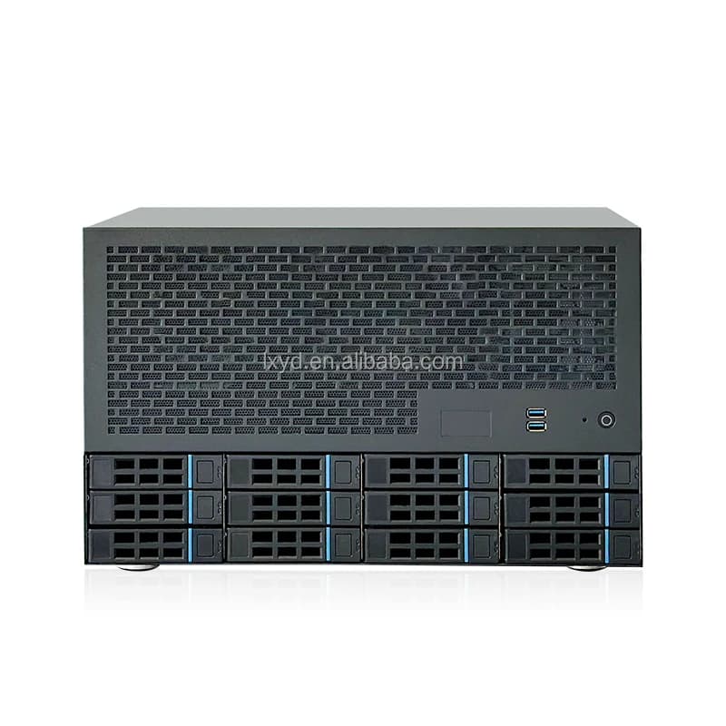 12bay NAS Chassis with ATX PSU & ATX Motherboard, 6U Height, for SMB and Home Storage Use 6u Rack Mount 12bays Server case