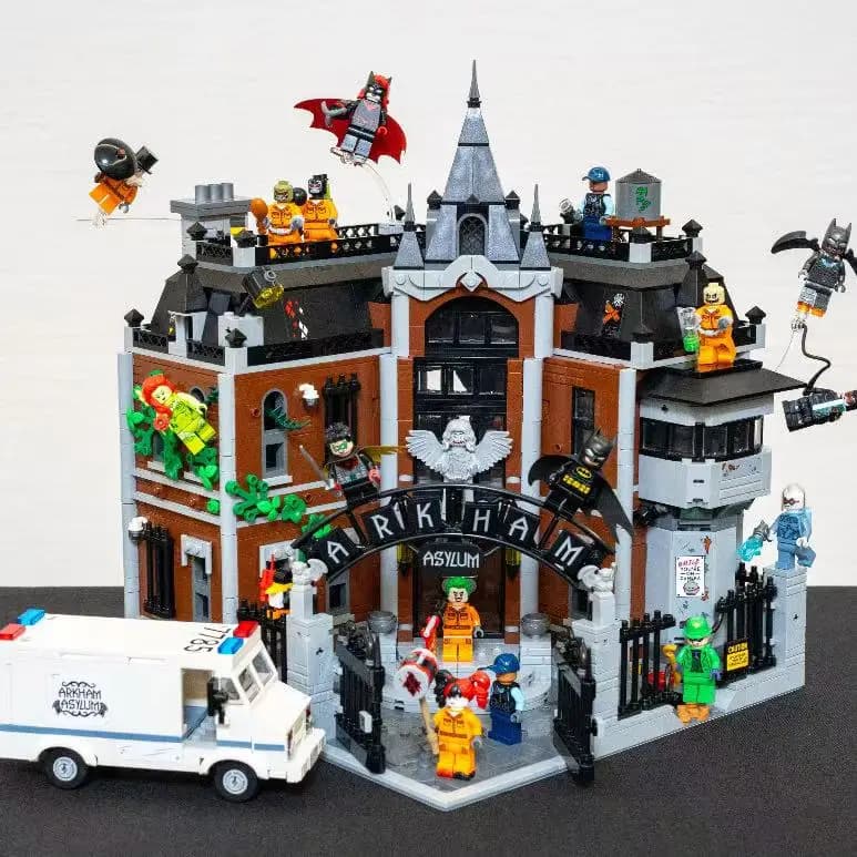 Modello/Serie Hero Set Arkham Asylum, blocchi da costruzione per bambini e adulti, regalo di compleanno e di Capodanno, compatibile con LEGO