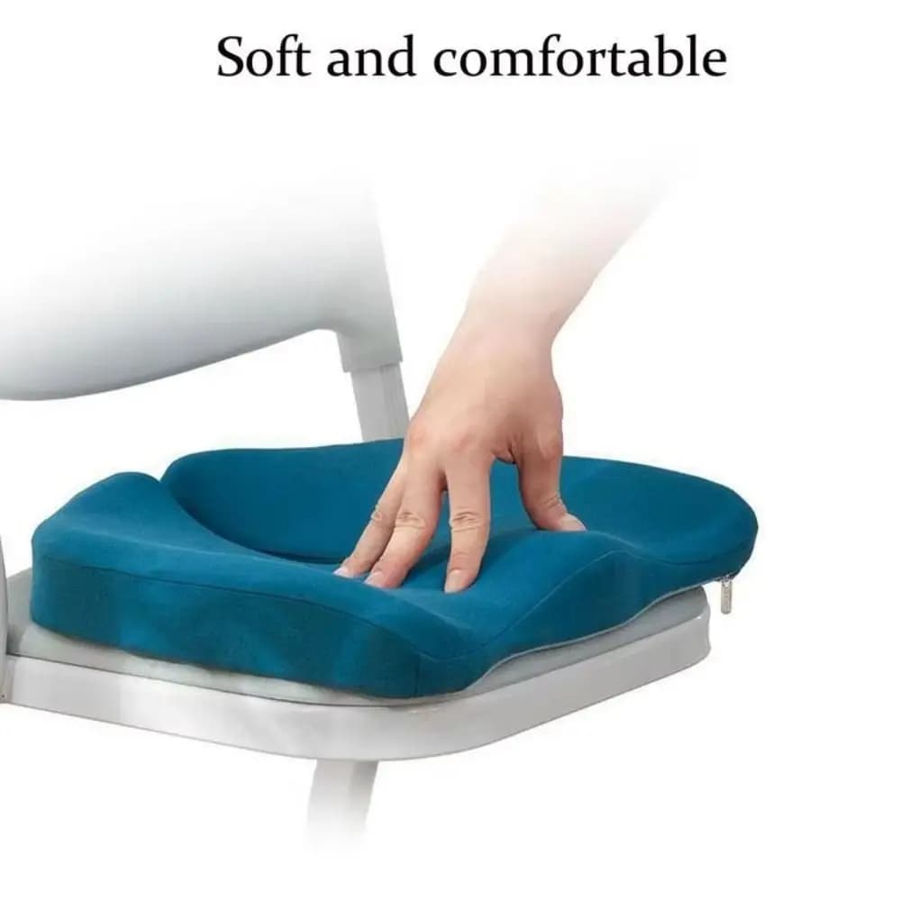 Cuscini per sedia premium Cuscino ergonomico in memory foam spesso antiscivolo Morbido cuscino comfort 38 x 35 cm per seggiolino auto