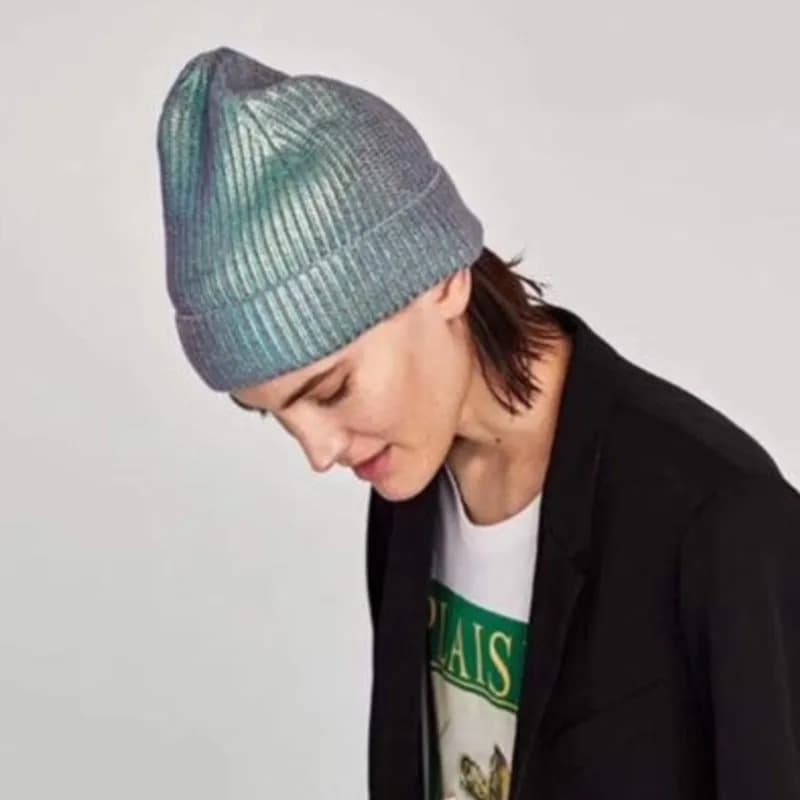 Music Festvial Beanie Cap Laser Hologram Sympony Sparkling Chic Hat Hip Hop Yuppie Cool Skate Hat Winter Skating Hat