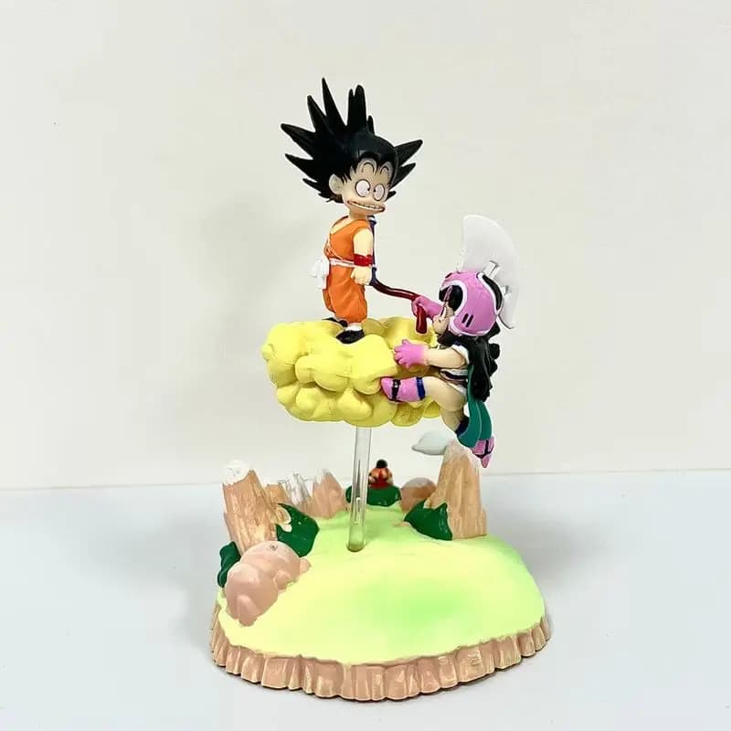 Figura Anime Dragon Ball 11cm, Modello Son Goku e Chichi, Giocattolo da Collezione, Ornamento da Scrivania, Action Figure in PVC