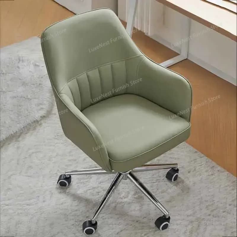 Sedia da Ufficio Direzionale con Schienale, Ruote Eleganti, Poltrona Girevole Comoda per Casa e Gaming, Chaise de Bureau, Arredamento
