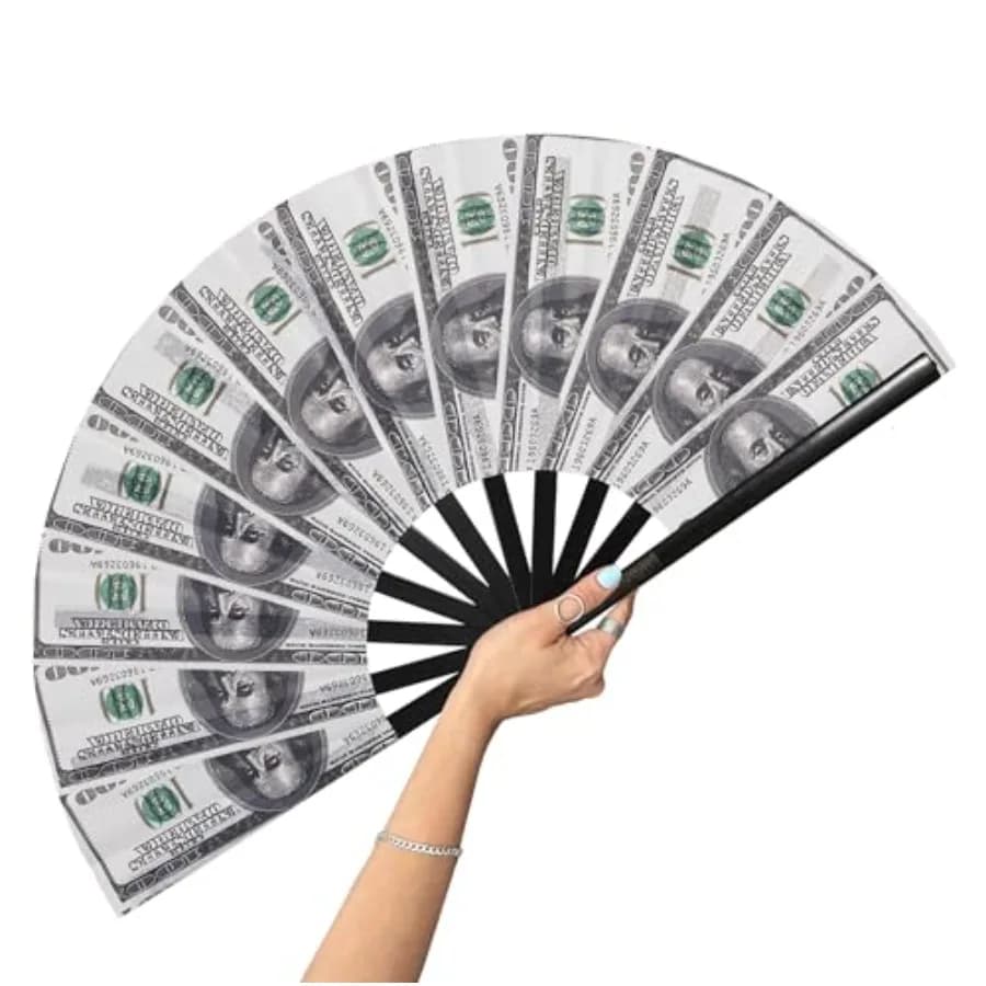 Large Folding Fans-Hand Fan Popping Fan for Line Dancing Clacking Fans for Boots On The Ground Dance, Party, Concert, Outdoor,