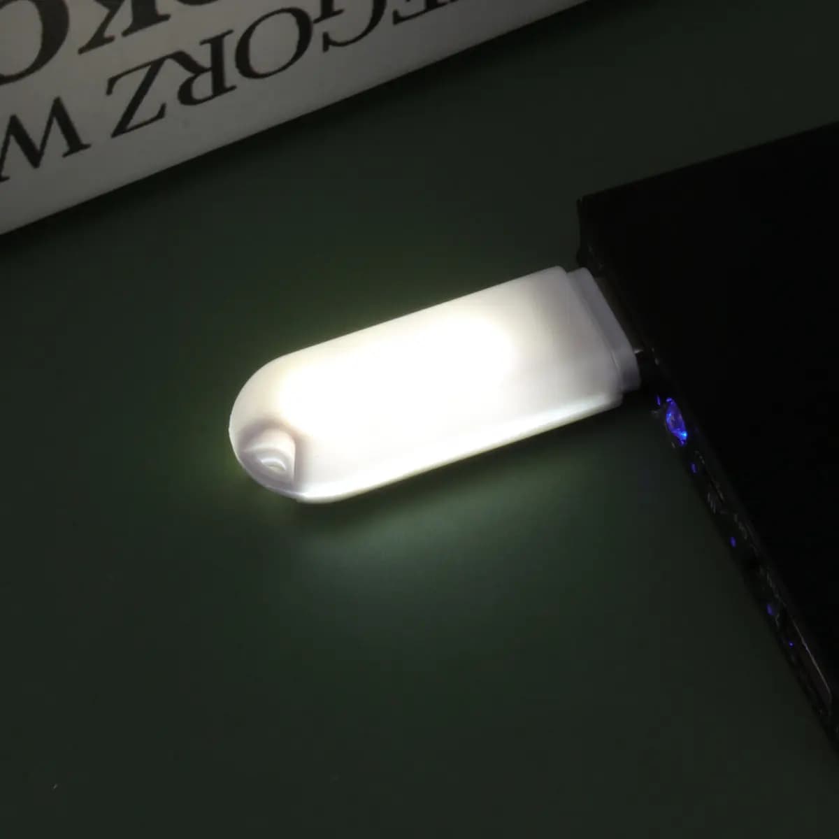 6Pcs USB Night Light Compact U Disk Style LED Lamp Touch Portable for Laptop Keyboard Desk Bed Dorm Travel USB Charging