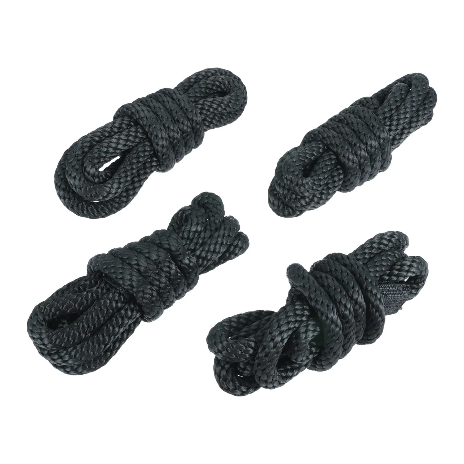 4Pc 6.5ft linea paraurti per barca doppia corda per parafango in Nylon intrecciato 3/8in Dia linea parafango per barca paraurti per gommone corda intrecciata nera