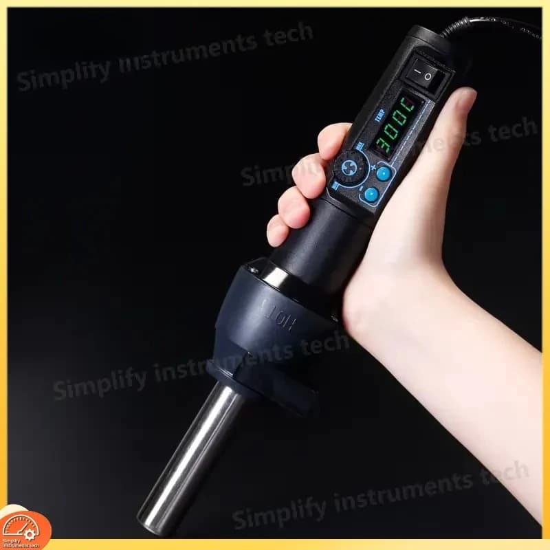 8858 Digital Hot Air Gun Plastic Welding Tool Portable Heat Blower Station Soldering Rework Repair Kit for PVC Pipe Bending