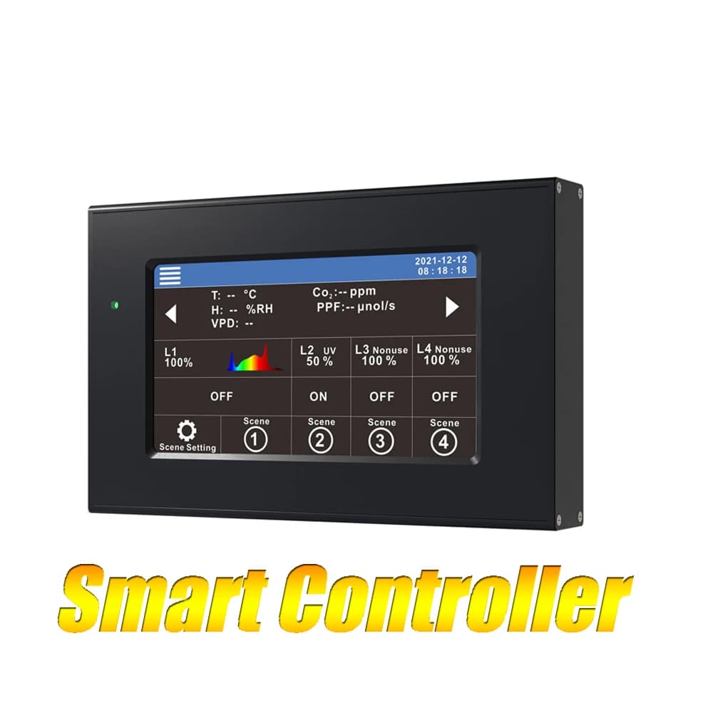 Nuovissimo Controller Smart per Luci LED da Coltivazione 2024, Dimmerabile con Timer, Controllabile a 2/3/4 Vie per Serre e Coltivazioni Professionali