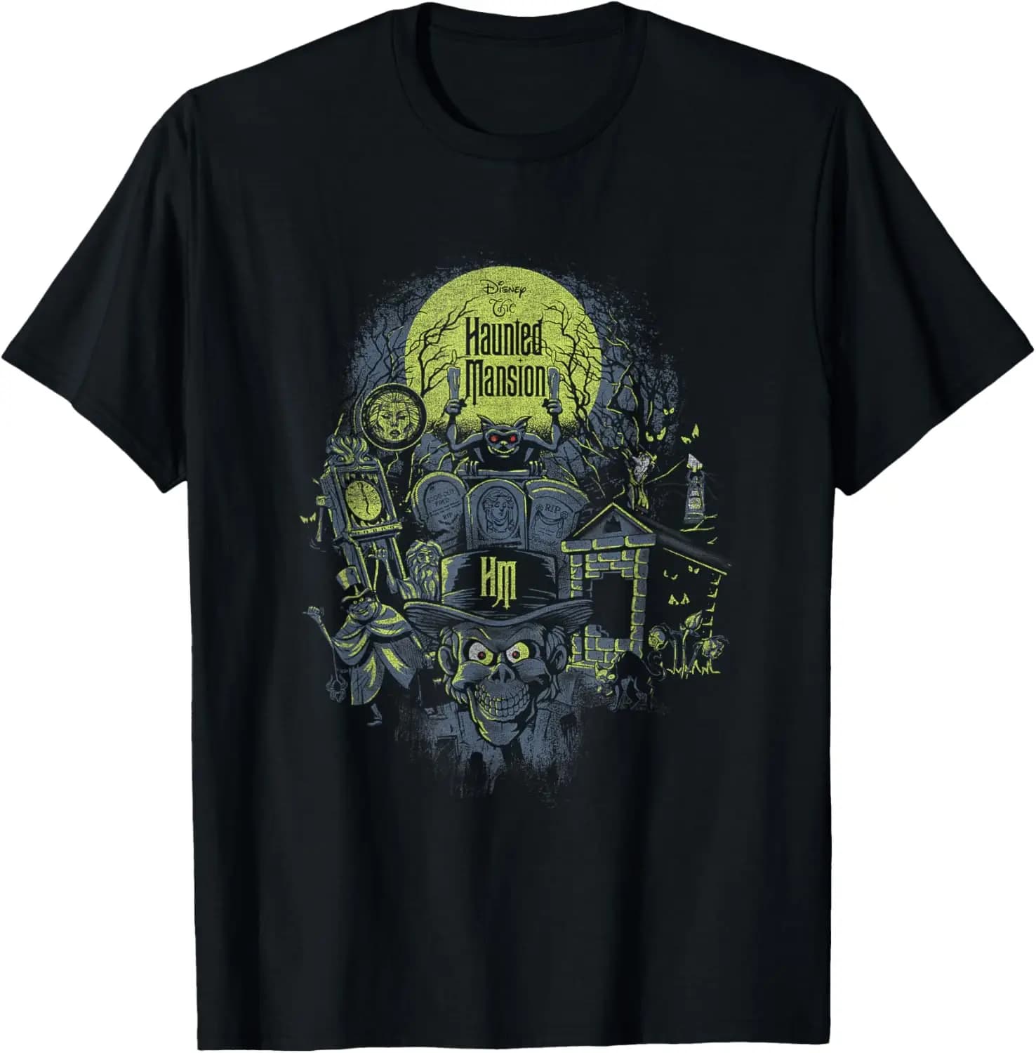 The Mansion Halloween Haunted Montage Retro Poster T-Shirt