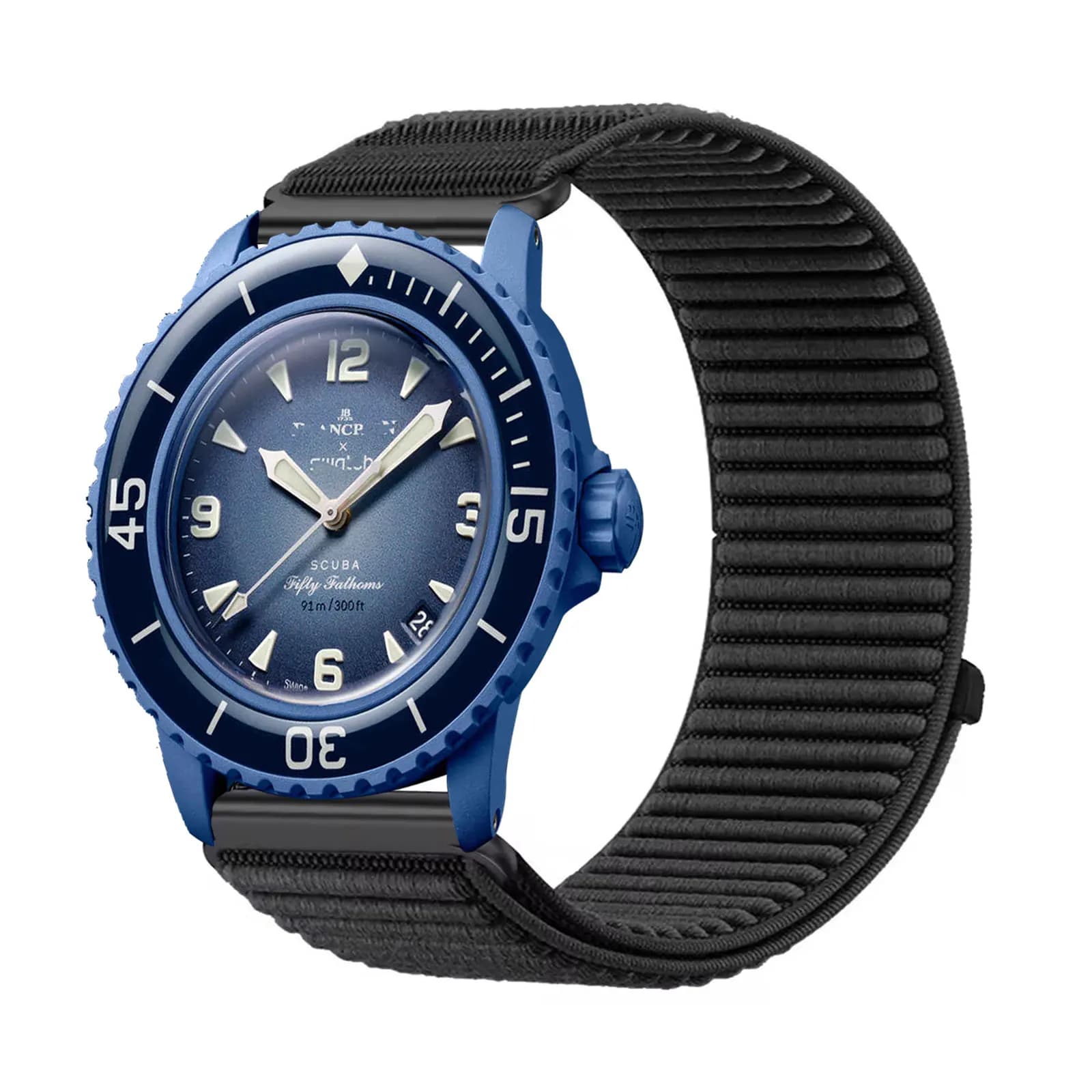 Fasce in nylon per cinturino Blancpain X Swatch da 22 mm, cinturino elastico in nylon velcro morbido