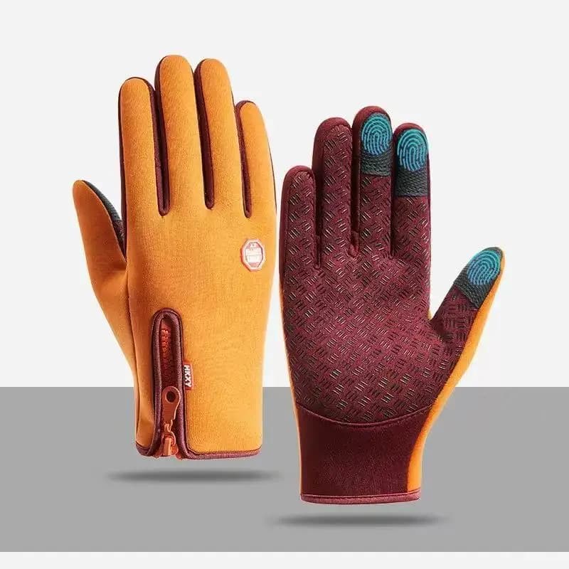 Winter Touchscreen Gloves for Cycling, Waterproof Anti‑slip Fleece Lined Sports Ski Gloves Outdoor Warm Handwear