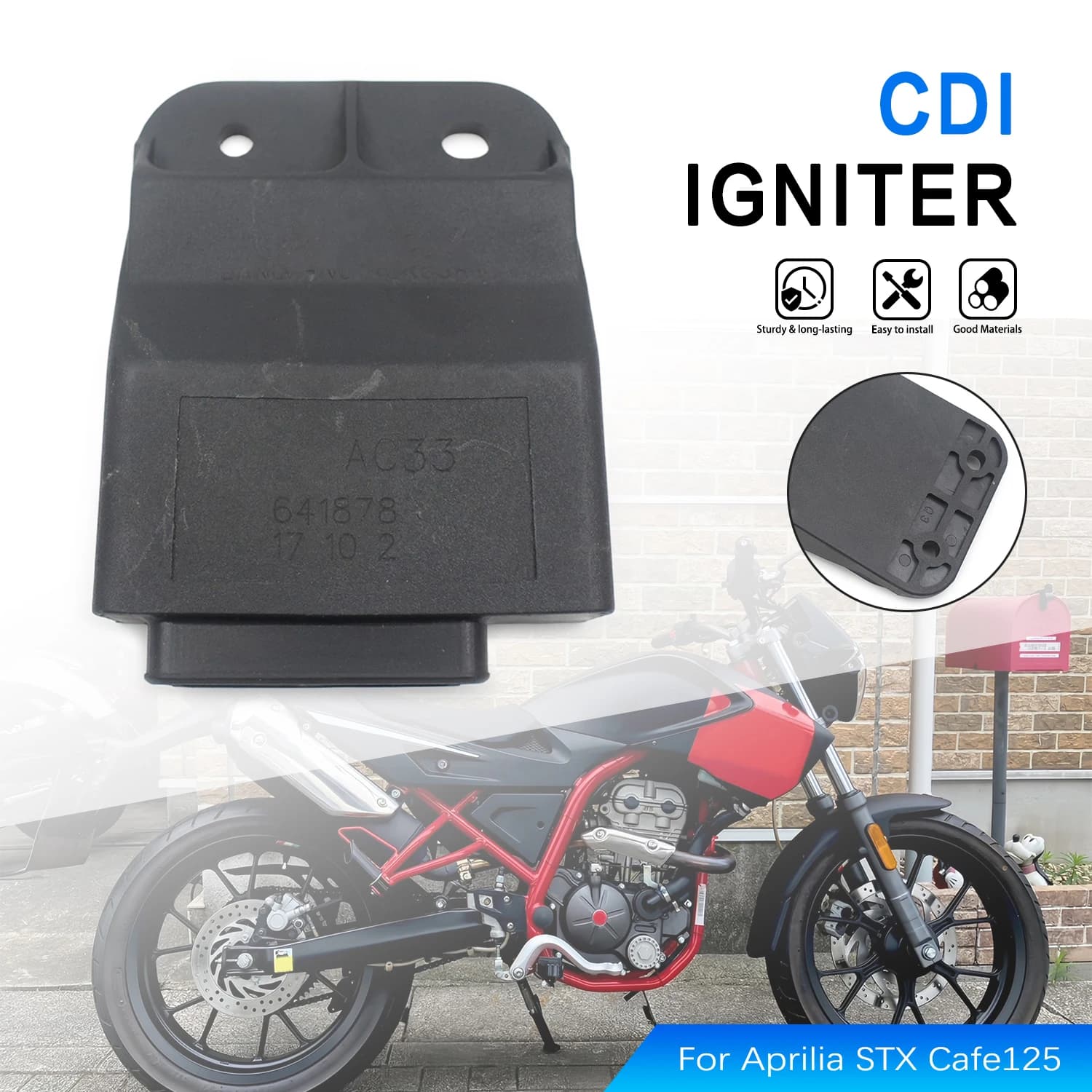Engine Igniter CDI Box Motorcycle CDI Ignition Unit For Aprilia STX Cafe125 CDI AC33 Scooter Electrical Spare Repair Part