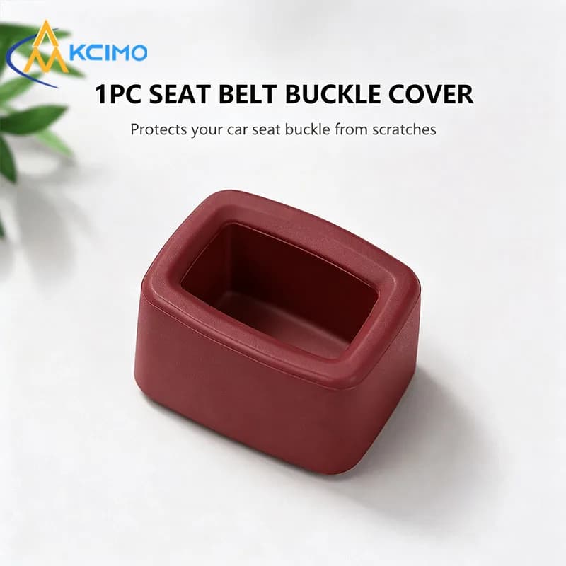 Car Seat Belt Buckle Cover PU Leather Anti Scratch Protective Sleeve For Car Interior Buckle Guard
