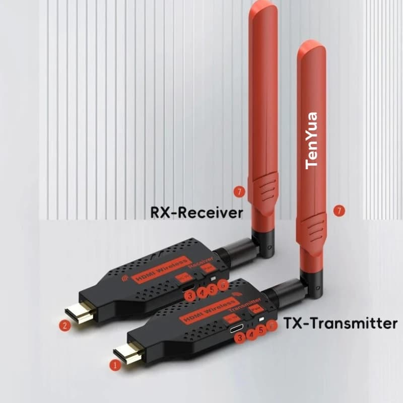 150m Wireless HD Extender 1080p Video Transmitter Receiver Multi Screen Display Adapter for Camera Laptop PC To TV Projector