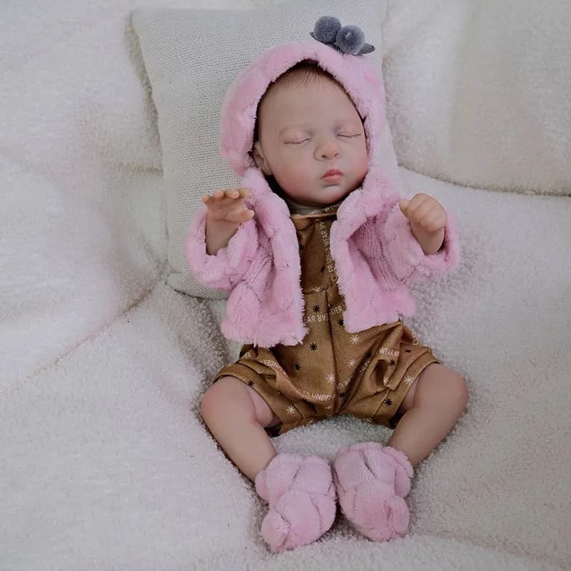 12inch Silicone Reborn Baby Doll Luna Multiple Layers Painting 3D Skin with Visible Veins Same as Pictures Mini Newborn Baby