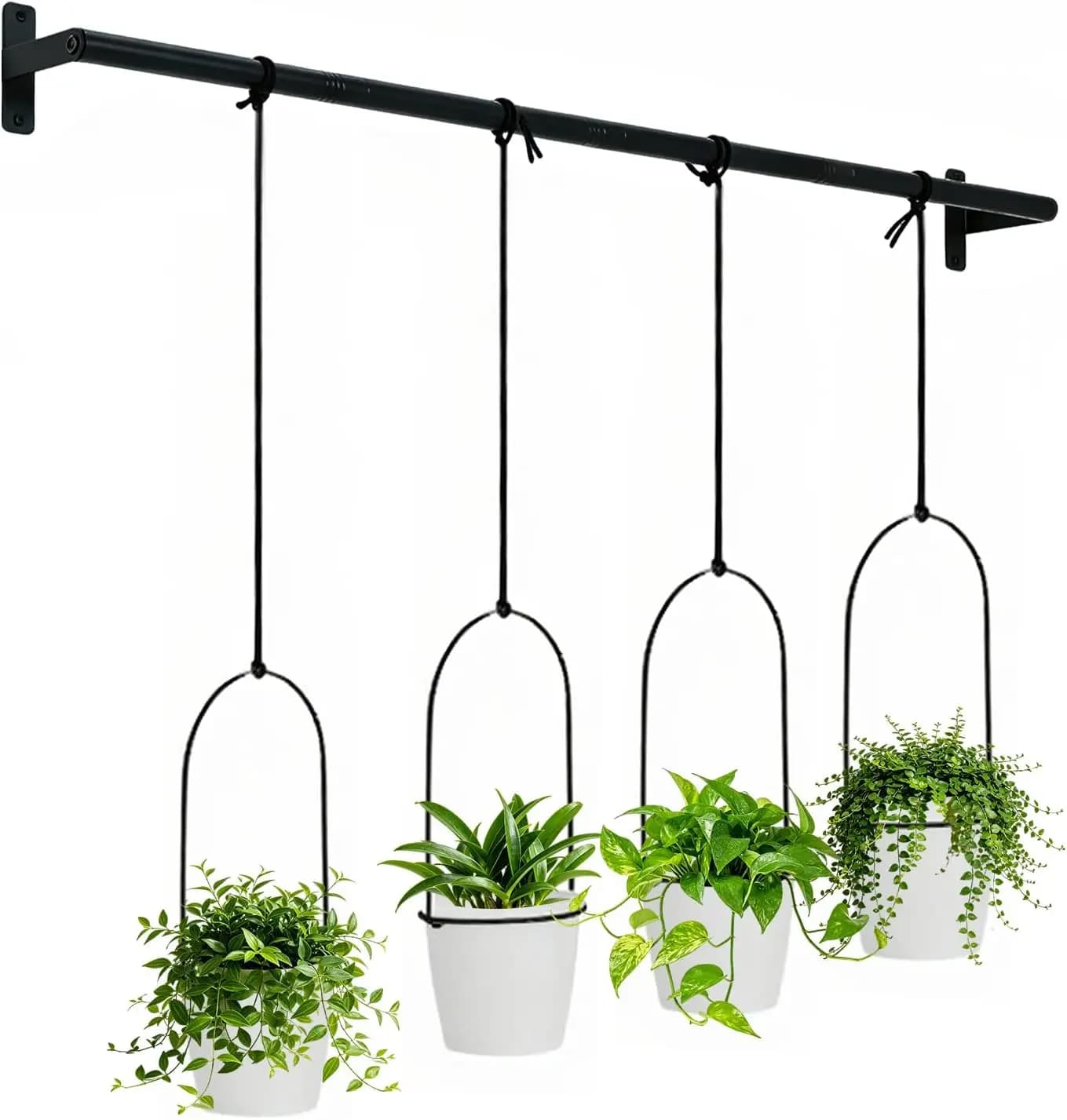 Hanging Planters for Indoor Plants with 4 Pots， for Indoor, Garden, Window, (40in-4 Hanging basins)