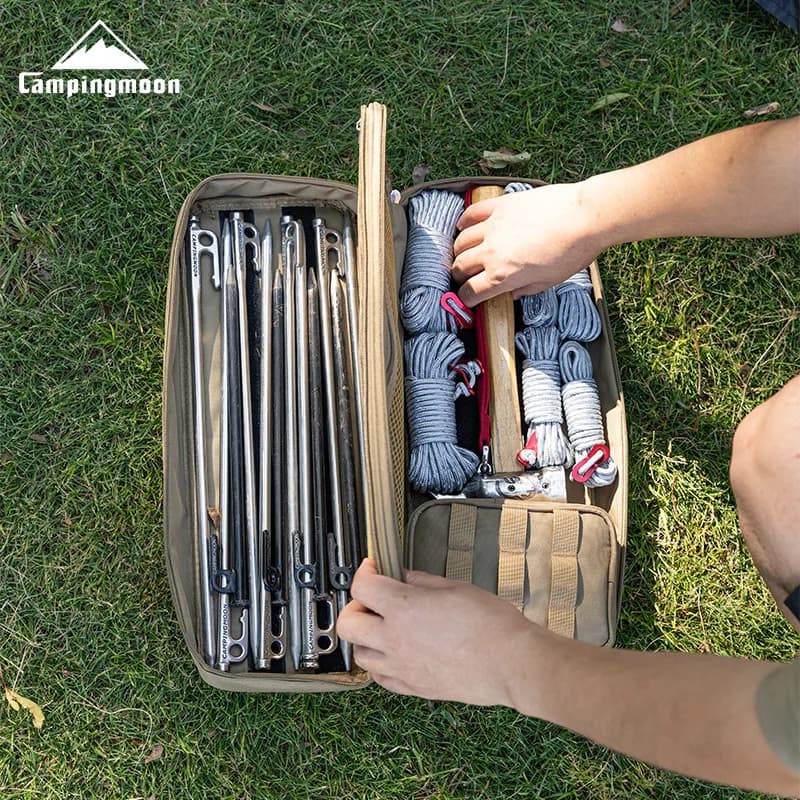 Campingooon BG-40 Borsa Portaoggetti da Campeggio Resistente e Impermeabile in Tela per Picchetti da Tenda