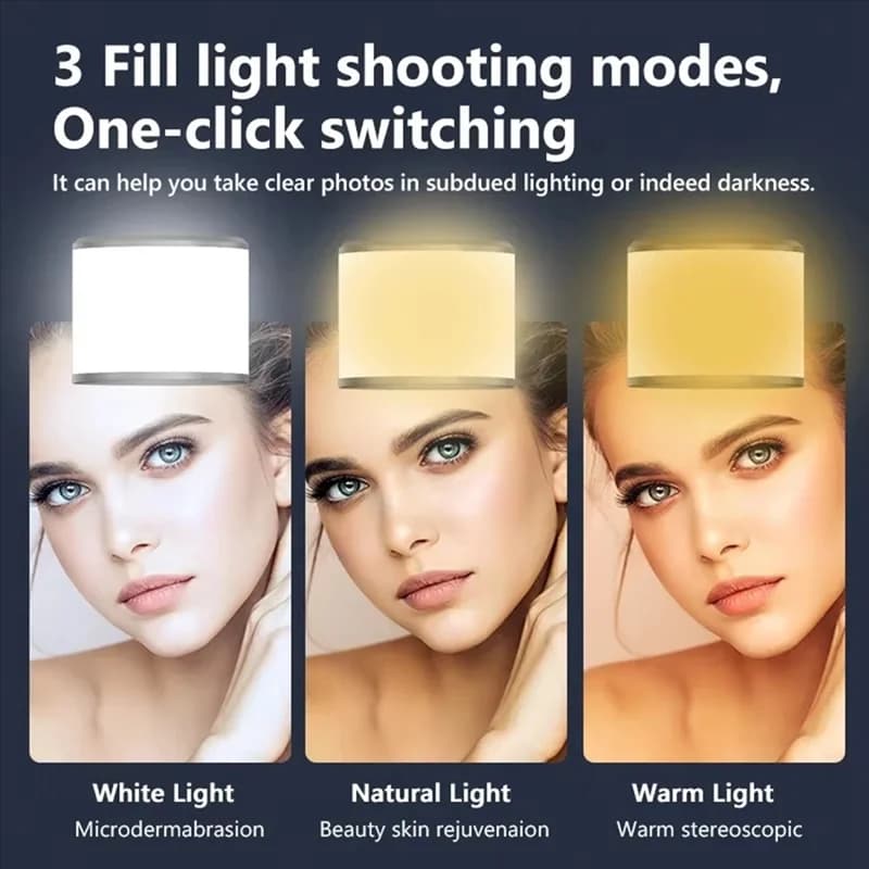 B18B Q12S Pieghevole Senza Fili Selfie Stick Monopiede Bluetooth Con Otturatore Remoto Luce di Riempimento Treppiede Per Iphone Android Huawei
