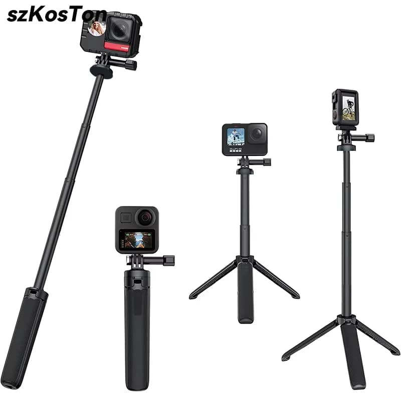 Allungabile Selfie Stick Portatile Vlog Selife Stick Treppiede per Gopro 13 12 11 10 9 DJI Osmo Action 5 Pro 4 3 Insta 360 X4