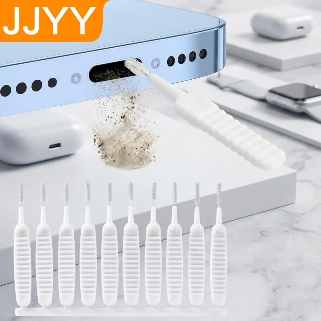 Kit Universale per la Pulizia della Porta di Ricarica del Telefono e Rimozione della Protezione Antipolvere per iPhone Samsung Xiaomi con Spazzola per Pulizia Domestica