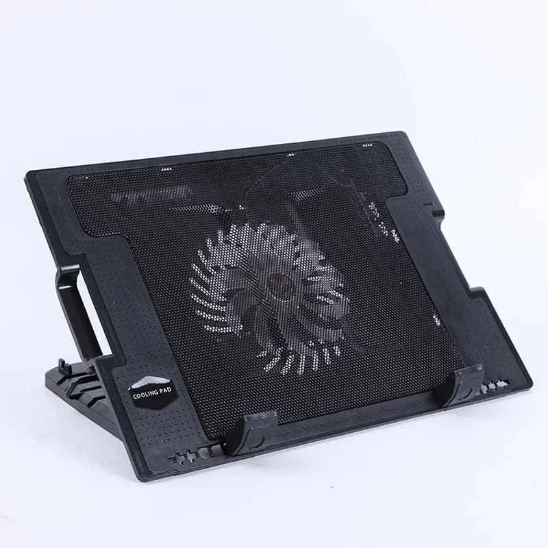 Tappetino di raffreddamento per laptop, supporto per supporto per dispositivo di raffreddamento per laptop da gioco portatile sottile alimentato tramite USB, altezza regolabile, nero
