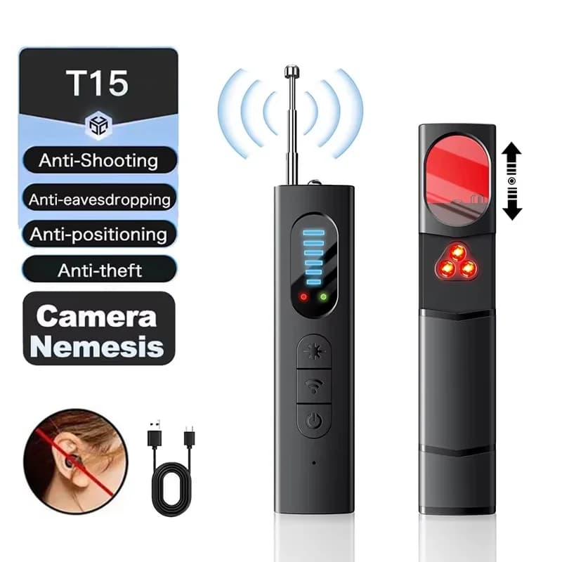 Rilevatore di Telecamere Nascoste Wireless, Allarme Protettivo, Sensore di Sicurezza, Rilevatore di Microspie, Localizzatore di Segnali GPS, Scanner per la Sicurezza