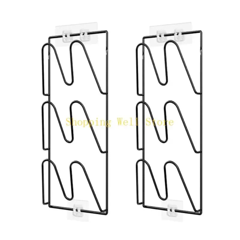 KX4B Set 2 supports for kitchen lids, vertical space-saving support for carbon steel cutting board