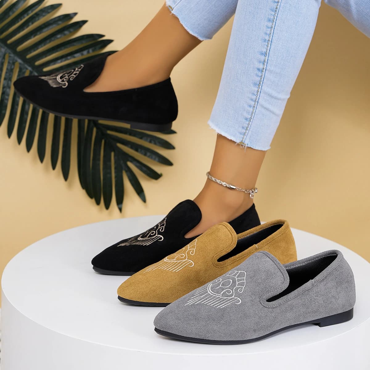 Scarpe Estive Comode e Resistenti all'Usura, Nuova Moda Casual, Eleganti Scarpe Basse a Punta per Donne