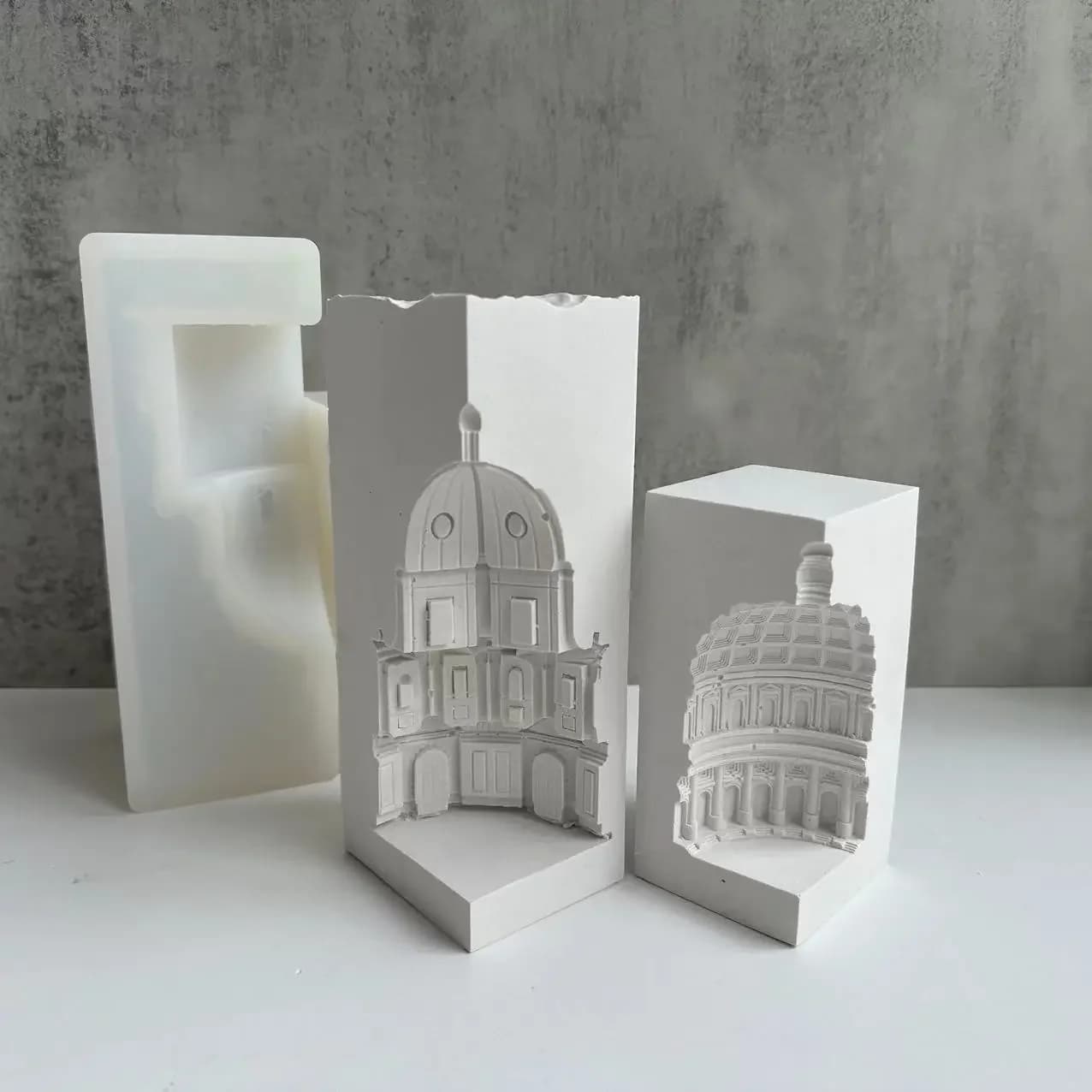 Sanctuario Cattedrale Costruzione Gesso Ornamento Stampo in silicone Aroma Stampo in gesso Stampo in resina a goccia Stampi in cemento