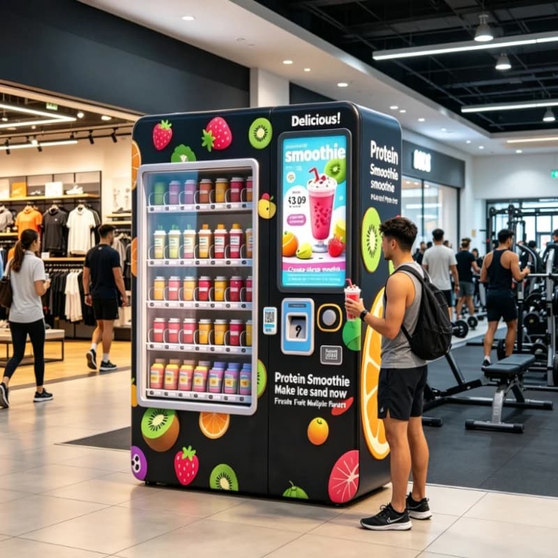 Customized Hot Selling Frozen Fruit Smoothie Vending Machine, Automatic Cup Blender for Fresh & Refreshing Drinks
