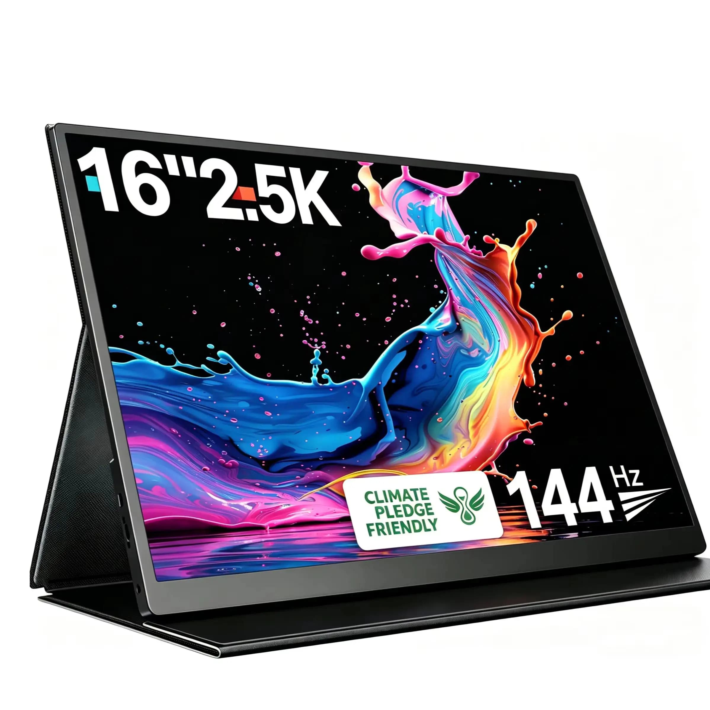 Monitor portatile AHXJKA da 16 pollici 2K 144HZ 2560*1600P IPS con Type-C Mini HDMI, collegamento a linea singola per telefono, laptop, Xbox, PS4/5