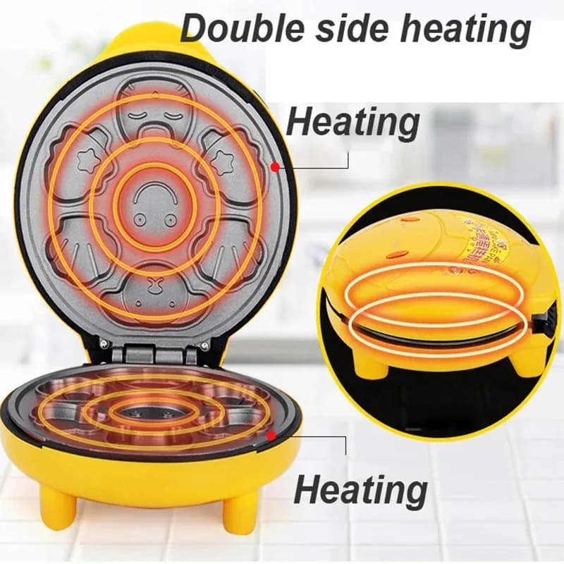 Mini Electric Walnut Cake Maker Automatic Nut Waffle Bread Machine Sandwich Iron Toaster Baking Breakfast Pan forno 220V EU plug
