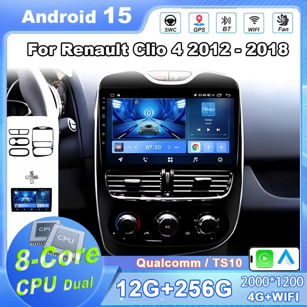 Android 15 Autoradio Per Renault Clio 4 2012 2013 2014 2015 2016 2017 2018 Auto Wireless Carplay Android Auto Lettore Multimediale