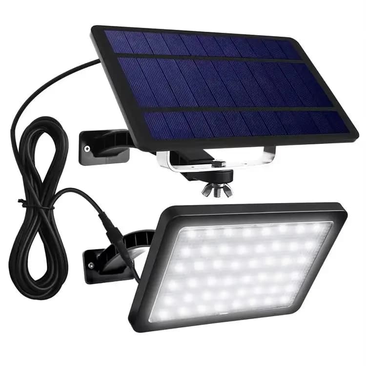 Faretto Solare a LED 550 Lumen 48 LED IP65 Impermeabile da Esterno con Pannello Solare per Paesaggio Certificato RoHS