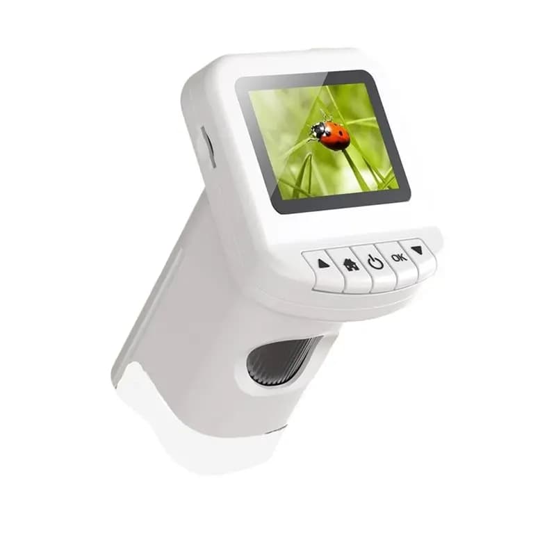 ABBP-Microscopio portatile portatile ricaricabile 1200X digitale per bambini Scope 2.0 "schermo kit diapositiva tascabile regalo scientifico
