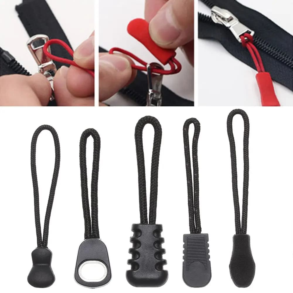 5 pcs Hot Bags Clip Buckle Valigia Tent Backpack Extremity Block Zippe Extractors Corda Zipper Extractor Spare Parts Hinge Pull