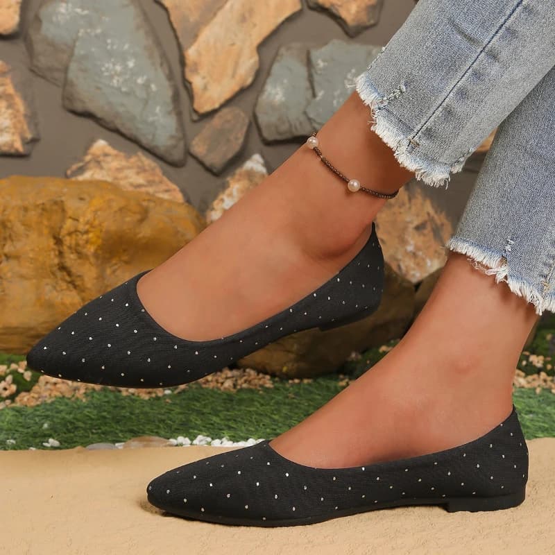 Nuove Scarpe Basse a Punta 2026 da Ufficio, Modello Slip-on in Maglia Tinta Unita, Ballerine Casual da Donna, Mocassini, Zapatos De Mujer