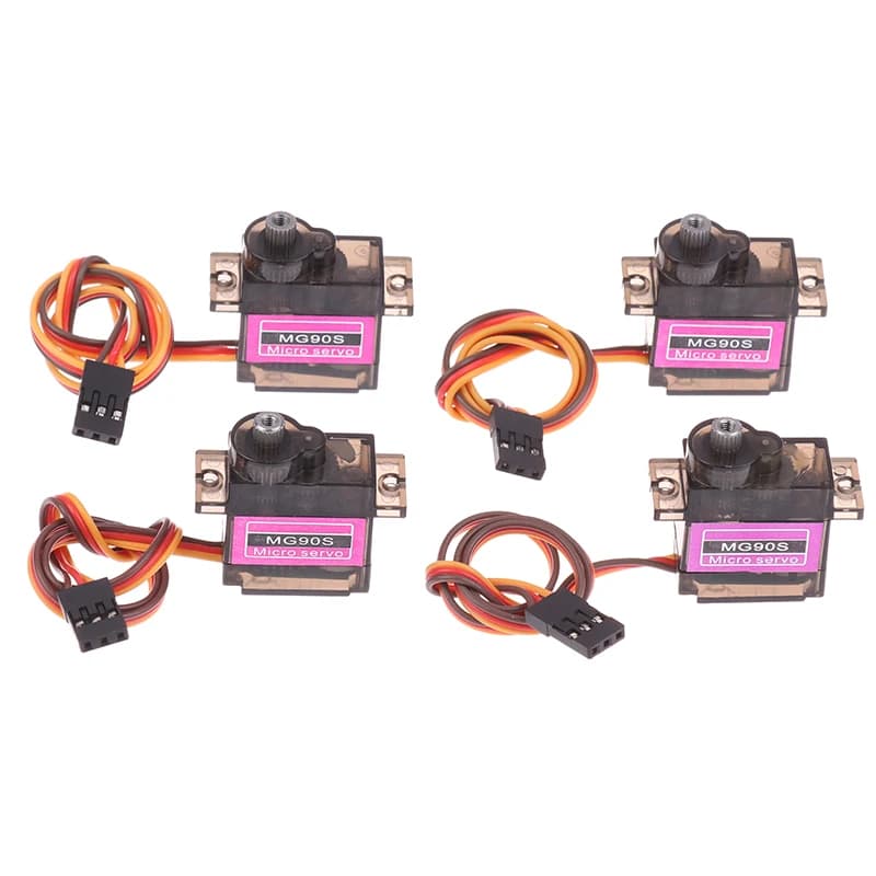 1 pcs MG90S Micro Servo Motor Metal Gear Analog RC servomotor 180 360 For Mini Auto Air Helicopter Arduino Robot