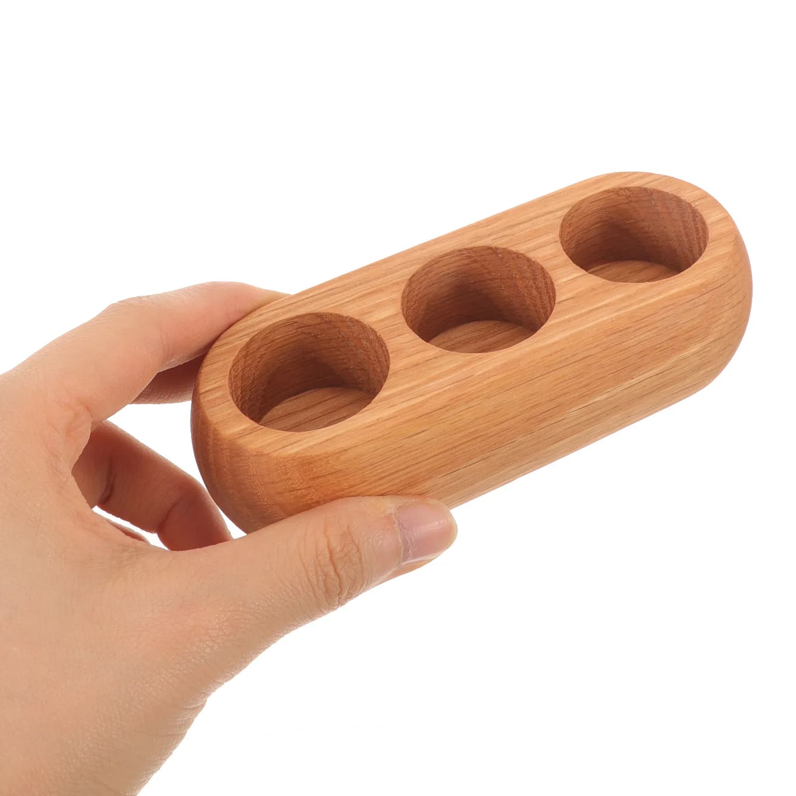 Espositore per Oli Essenziali in Legno Massello a 3 Scomparti, Organizzatore da Scrivania, Supporto Multi-Slot per Bottiglie di Oli Essenziali e Profumi