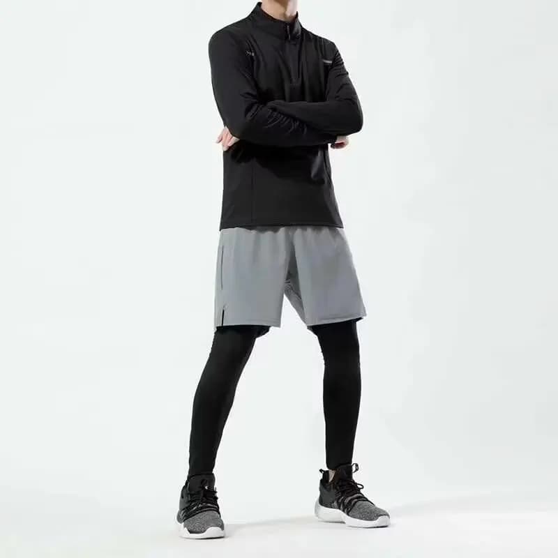 Men's Spring Loose Straight Leg Sweatpants, Fall/Winter Two-Piece Casual Pants, Oversized Men's Trousers