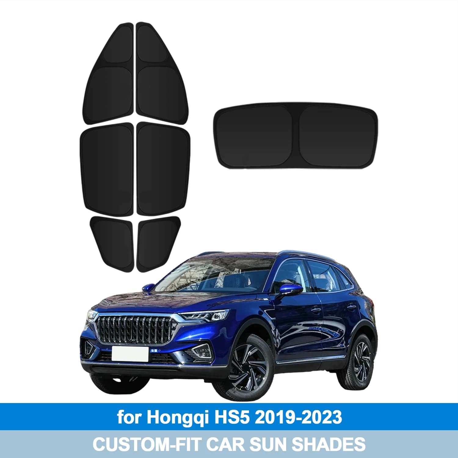 Parasole per Parabrezza e Finestrini Laterali Hongqi HS5 2019-2023, Copertura Protettiva per la Privacy