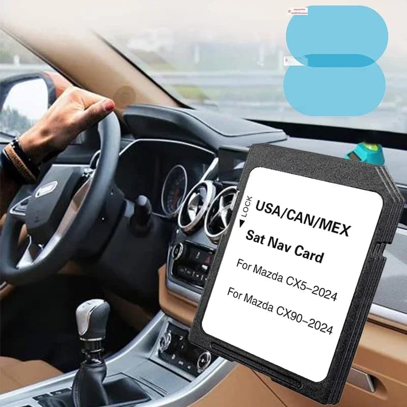 Scheda SD per Mazda CX-5 CX-90 Aggiornamento Sistema software GPS multimediale Accessori Mappe USA/CAN/MEX Scheda da 16 GB 2023