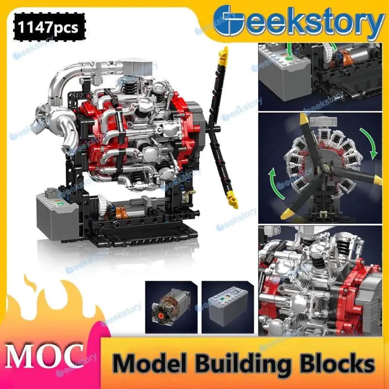Nuovo 1147 PCS Motore Aereo Modello Building Blocks Kit 10211 Adulti Sfida Assemblato Da Collezione Ornamento Giocattolo Regalo FAI DA TE Mattoni