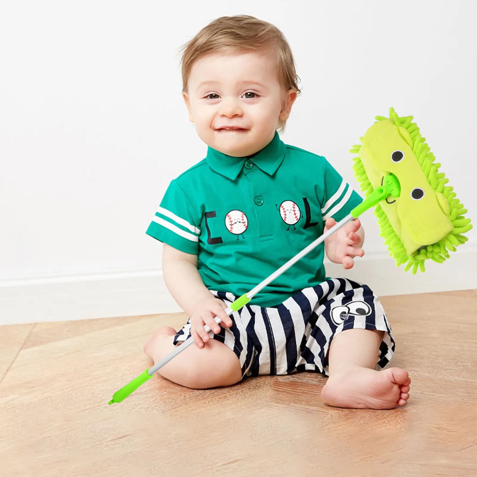 Mini Mop Plaything Kids Educational Pretend Play Plastic Cleaning Gift for Children Birthday Party Decoration Mop Toy