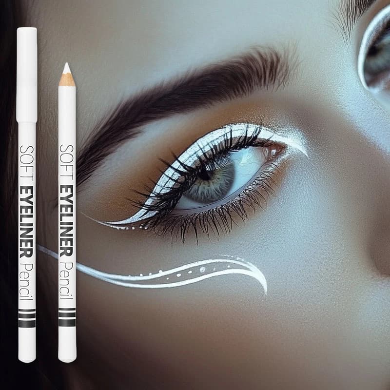 1/12pcs Eyeliner White Smooth Makeup Easy to Wear Durable Eyewear Waterproof Fashion Eyes Liner Hands Makeup Tool Eyes