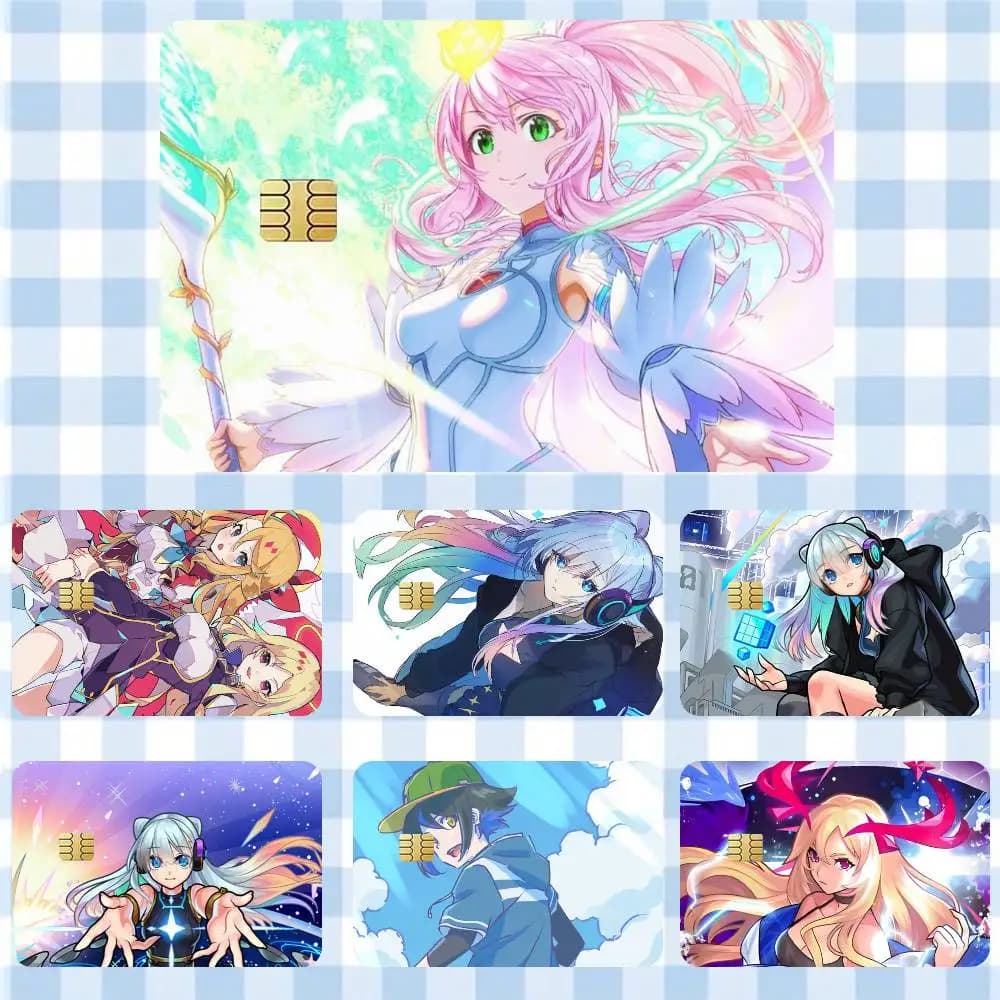 Pellicola Adesiva per Carte di Credito e Debito con Tema Monster Strike, Adesivi Impermeabili Cartoon