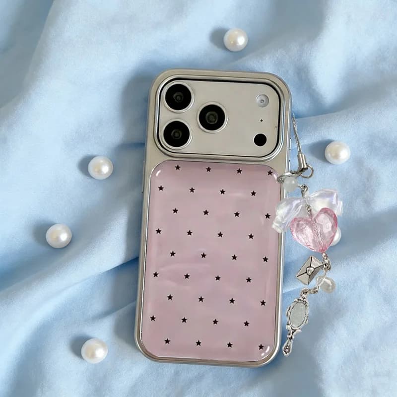 Custodia per telefono di fascia alta INS Trendy Pink Star per iPhone 17 Air 16 Promax E 15 14 13 12 11 Pro Max 78 Plus Y2k Cover anticaduta in resina