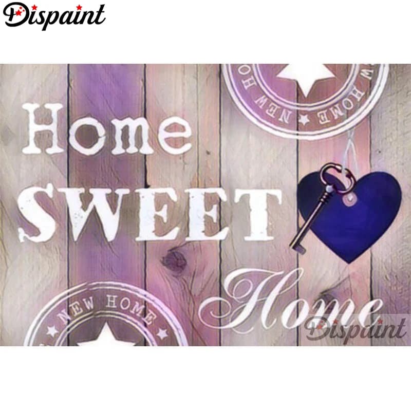 Dispaint Pieno Quadrato/Rotondo Trapano 5D Pittura Diamante FAI DA TE "Casa dolce paesaggio" 3D Ricamo Punto Croce Complementi Arredo Casa Regalo A10341