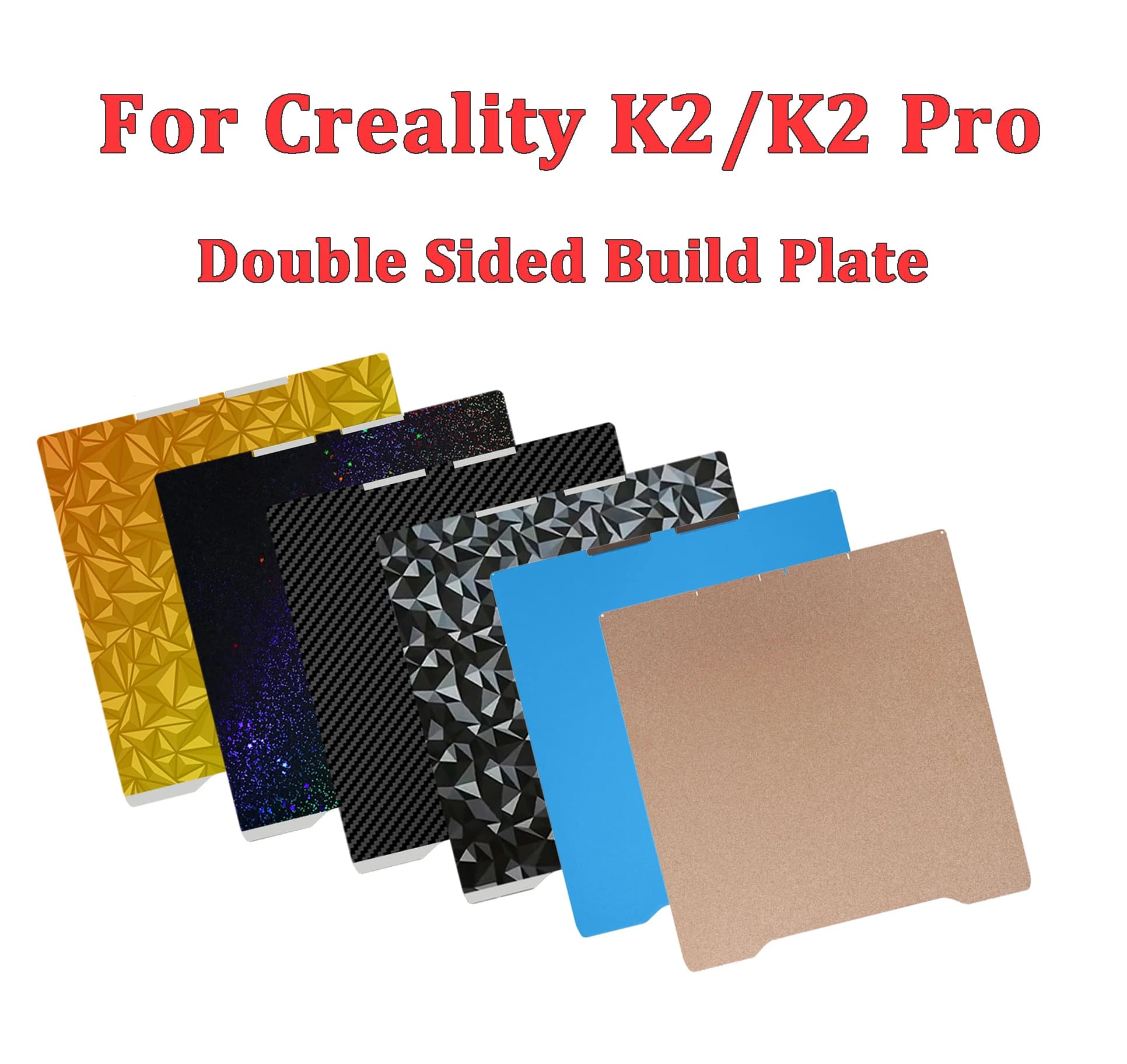 Piastra fredda in acciaio armonico a doppia faccia per stampante 3D Creality K2 K2 Pro, piastra di costruzione PEI per hotbed K2 Pro, piastra fredda per heatbed