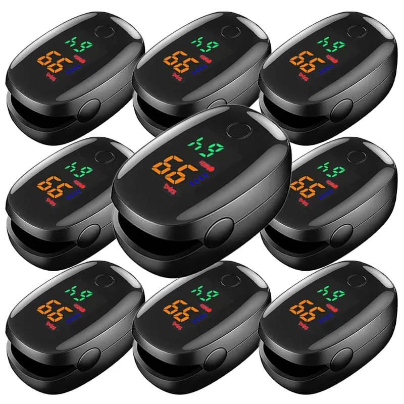 10PCS Medcial Pulsossimeter Clip for finger Digital LED Screen salient points Sleep monitor Health instrument Blood oxygen saturation meter