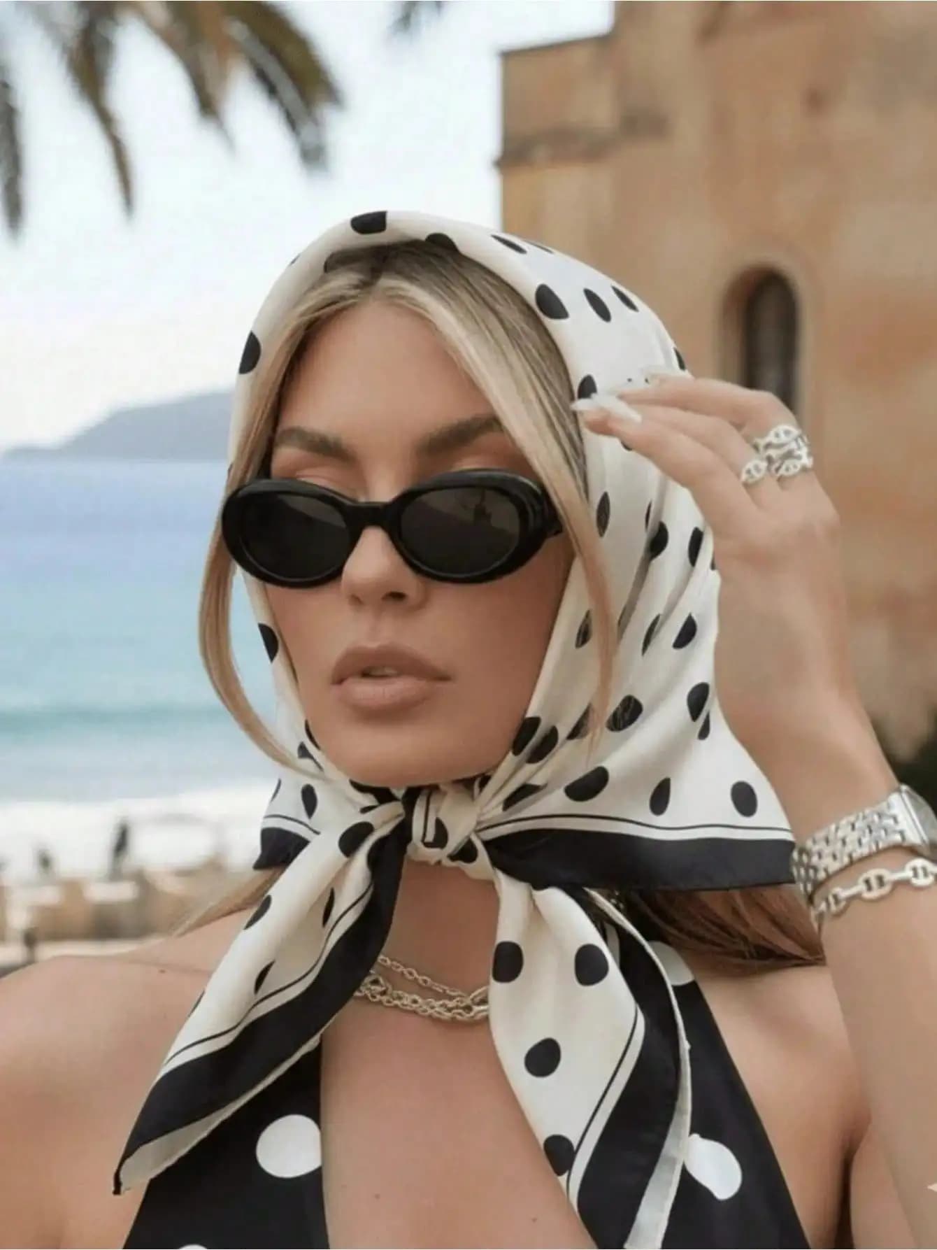 Versatile Polka Dot Printed Satin Scarf For Women Perfect As Hdscarf Waistband Paaging Decor Ribbon Or Hdband To Enhance Your Spring Fashion Styling